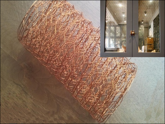 Architectural copper mesh, hexagonal hole