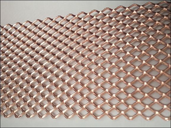 Expanded Copper Mesh for Facade, Ceiling, Screen, Partition, Chimney Cap