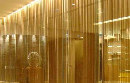 Architectural Woven Wire Draperies in Stainless Steel, Copper, Brass