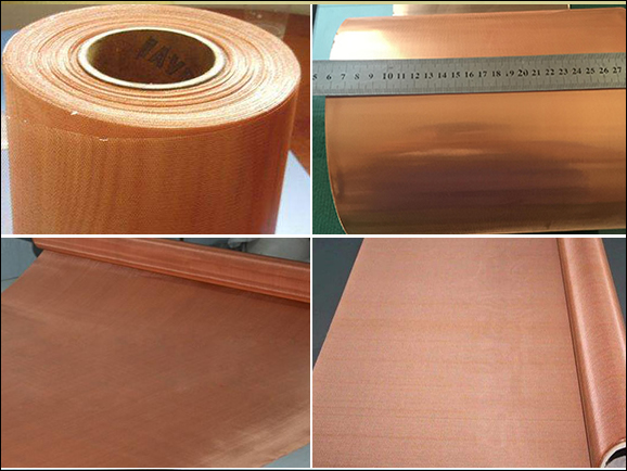 99.9% Pure Copper Mesh Woven Wire Filter Net EMF Shielding Screen Fabric